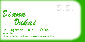 diana dukai business card